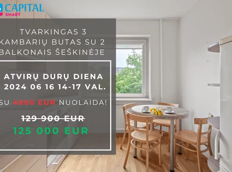 Appartement 3 chambres 64 m² Vilnius, Lituanie