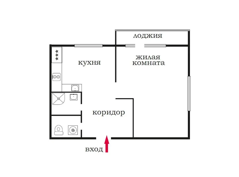 Квартира 1 комната 37 м² Георгиевский округ, Россия