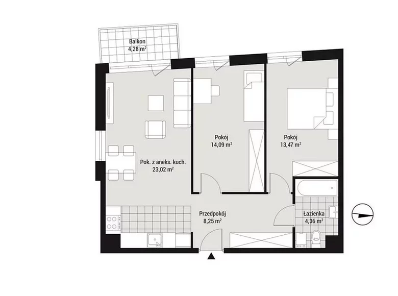 3 room apartment 6 326 m² Katowice, Poland