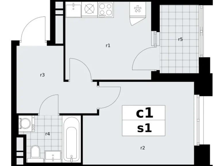 Wohnung 1 zimmer 33 m² poselenie Sosenskoe, Russland