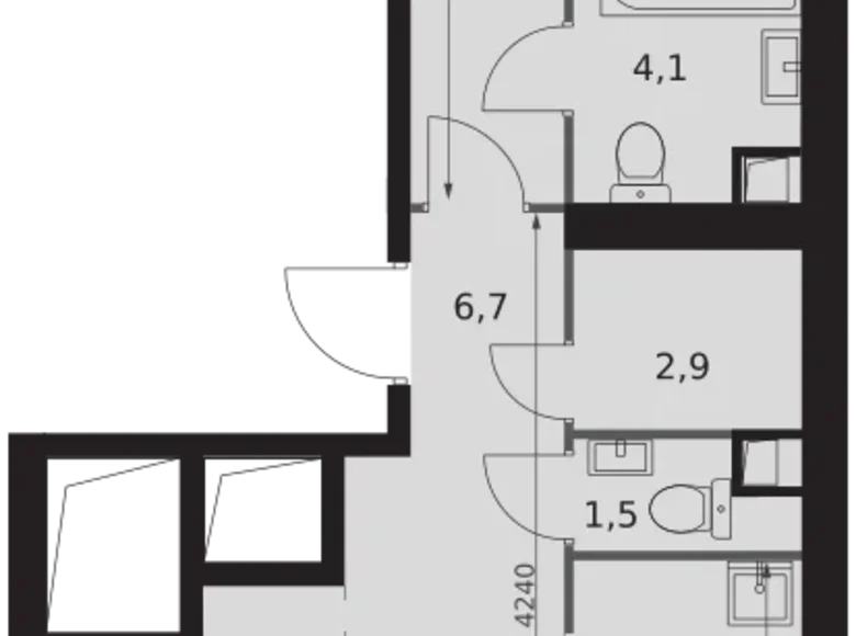 Appartement 2 chambres 63 m² Konkovo District, Fédération de Russie