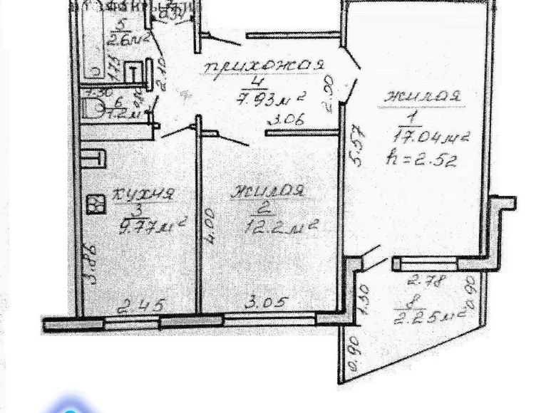 Wohnung 2 zimmer 51 m² Retschyza, Weißrussland