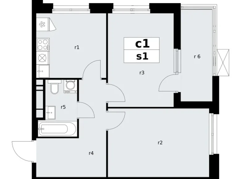 Apartamento 2 habitaciones 52 m² poselenie Sosenskoe, Rusia