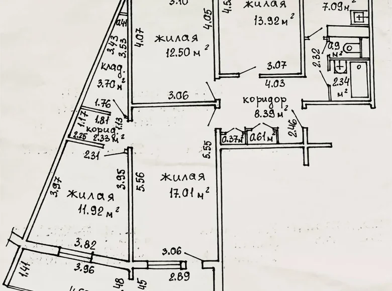 Mieszkanie 4 pokoi 81 m² Mińsk, Białoruś