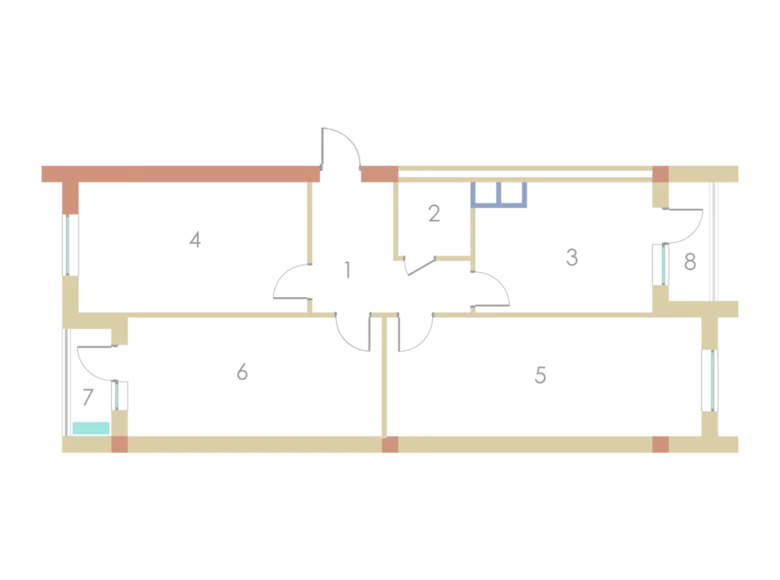 Квартира 3 комнаты 88 м² Ташкент, Узбекистан