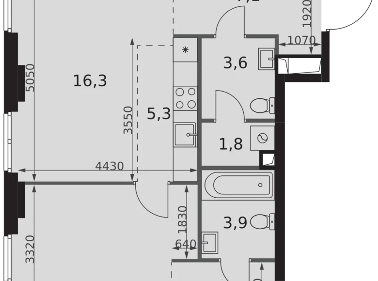 Wohnung 2 zimmer 56 m² Moskau, Russland