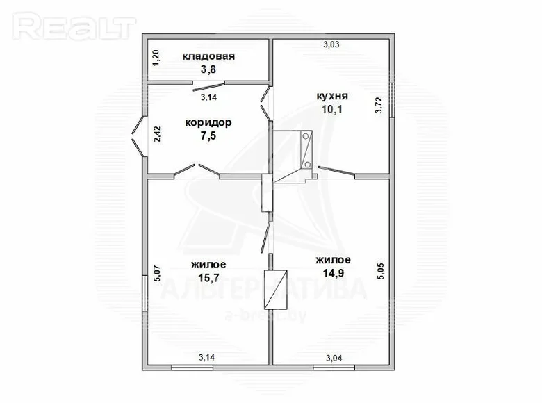 Dom 52 m² Voucynski sielski Saviet, Białoruś