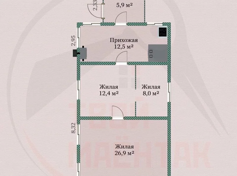 Дом 66 м² Ганцевичи, Беларусь