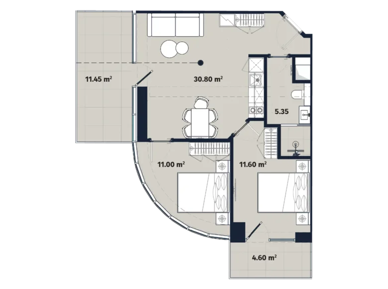 Apartamento 3 habitaciones 75 m² Kobuleti, Georgia