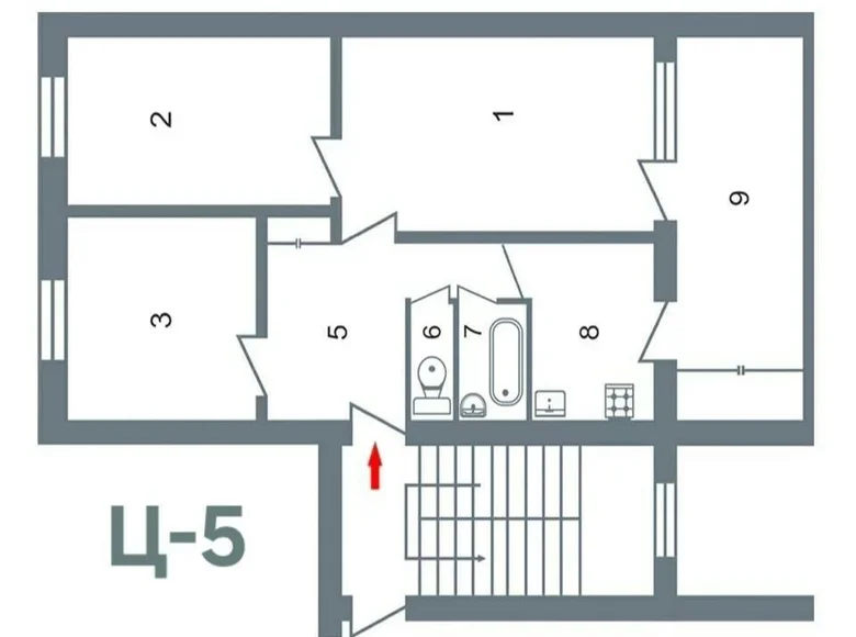 Квартира 3 комнаты 70 м² Ташкент, Узбекистан