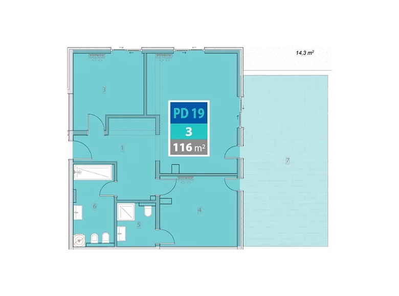Wohnung 3 zimmer 116 m² Provodina, Montenegro