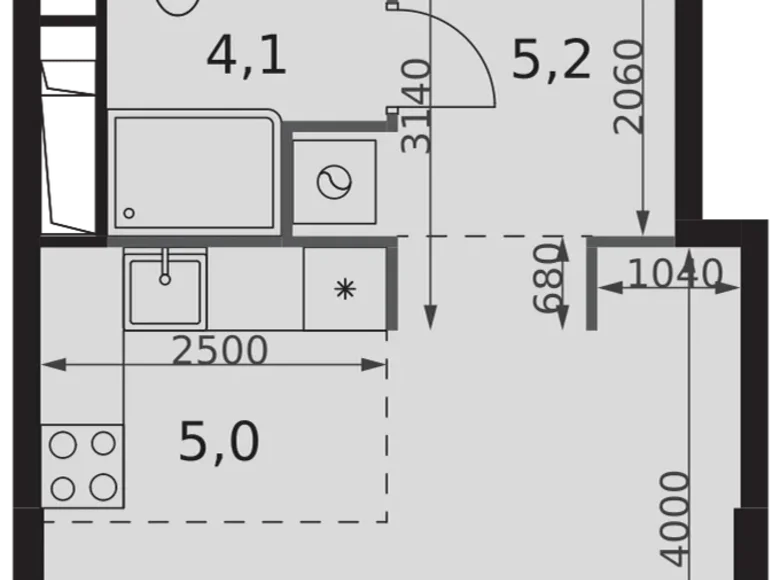 1 room studio apartment 29 m² Moscow, Russia