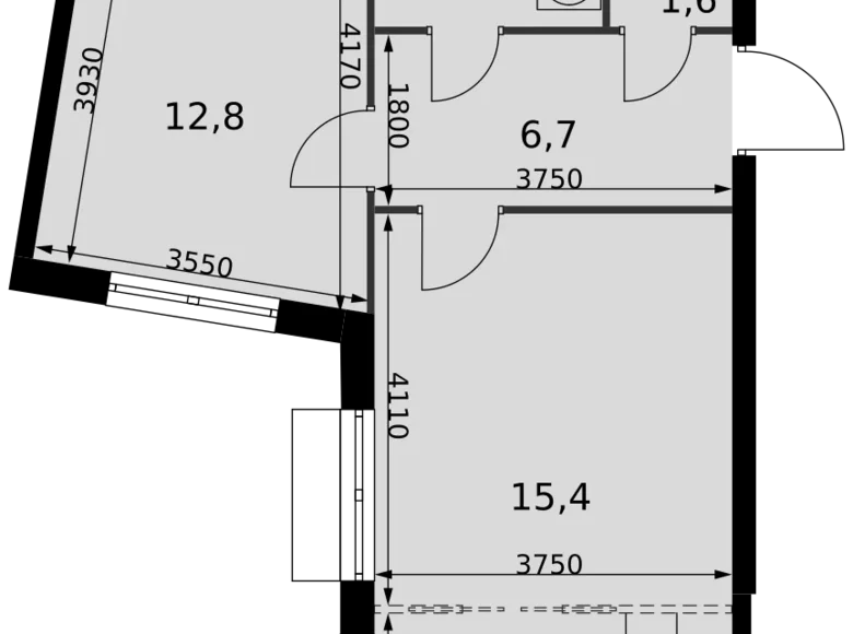 Apartamento 2 habitaciones 47 m² Razvilka, Rusia