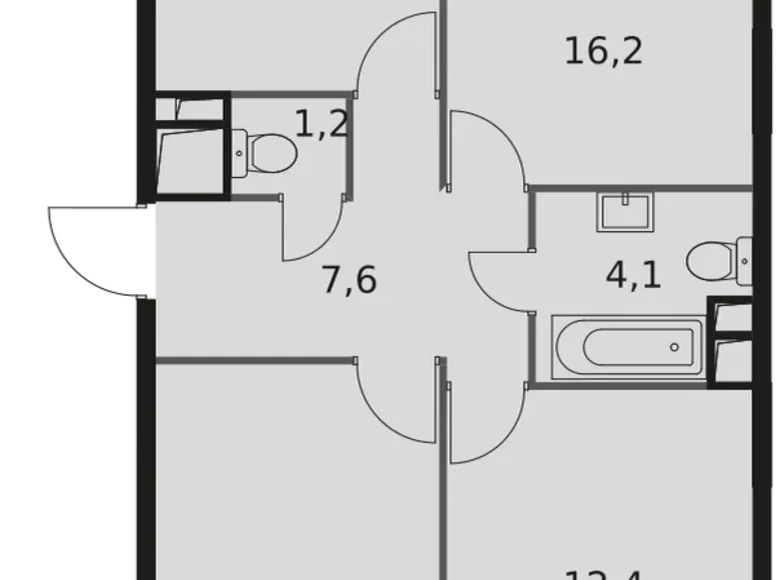 Appartement 3 chambres 71 m² Mytishchi Urban Okrug, Russie