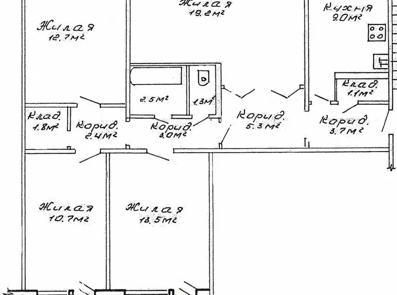 Wohnung 4 zimmer 86 m² Slonim, Weißrussland