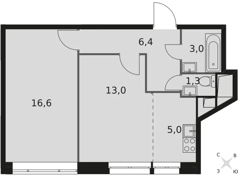 Wohnung 2 zimmer 45 m² Mytishchi Urban Okrug, Russland