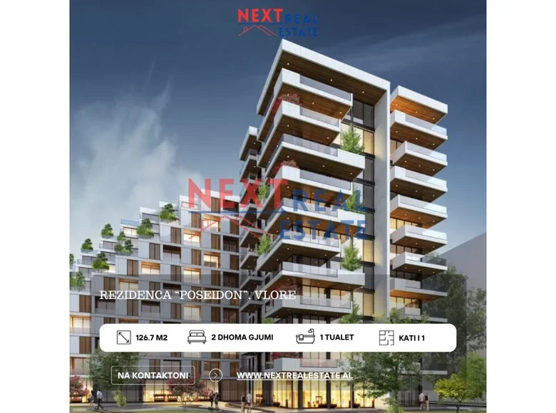 Квартира 3 комнаты 127 м² Влёра, Албания