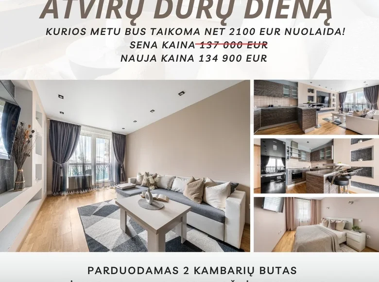 2 room apartment 53 m² Vilnius, Lithuania