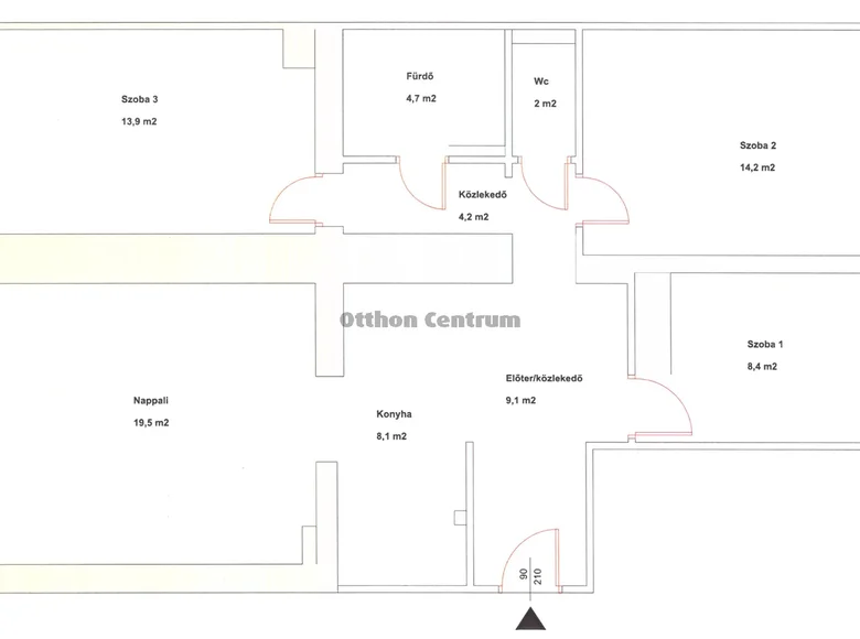 Apartamento 4 habitaciones 84 m² Budapest, Hungría