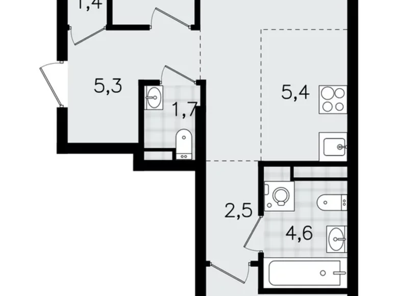 Wohnung 3 zimmer 57 m² Wsewoloschsk, Russland