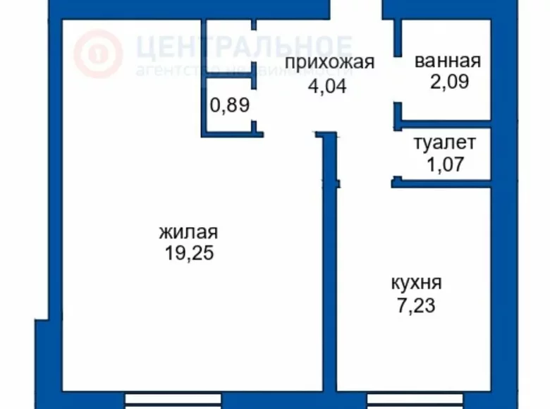 1 room apartment 35 m² Barysaw, Belarus