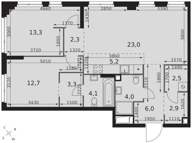 Appartement 3 chambres 79 m² Moscou, Russie