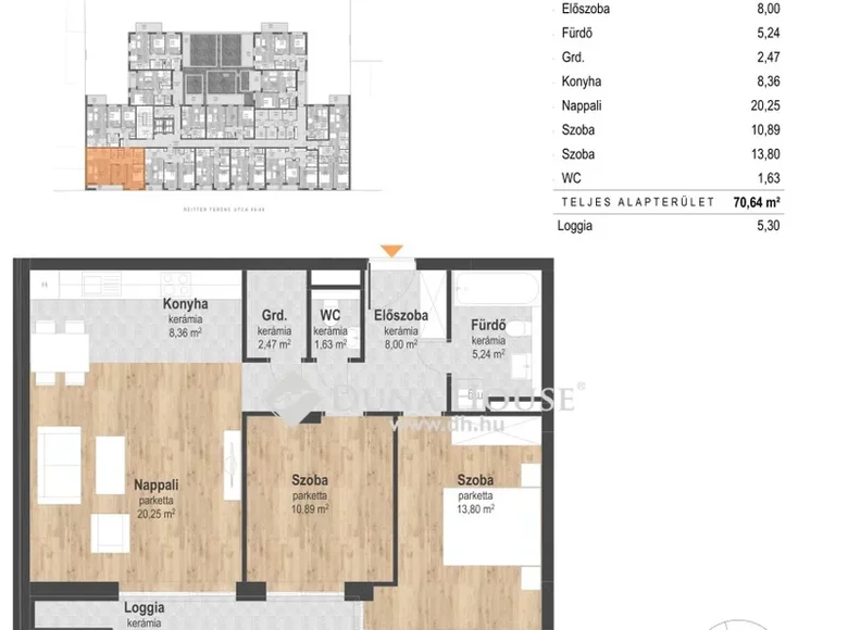 Wohnung 72 m² Budapest, Ungarn