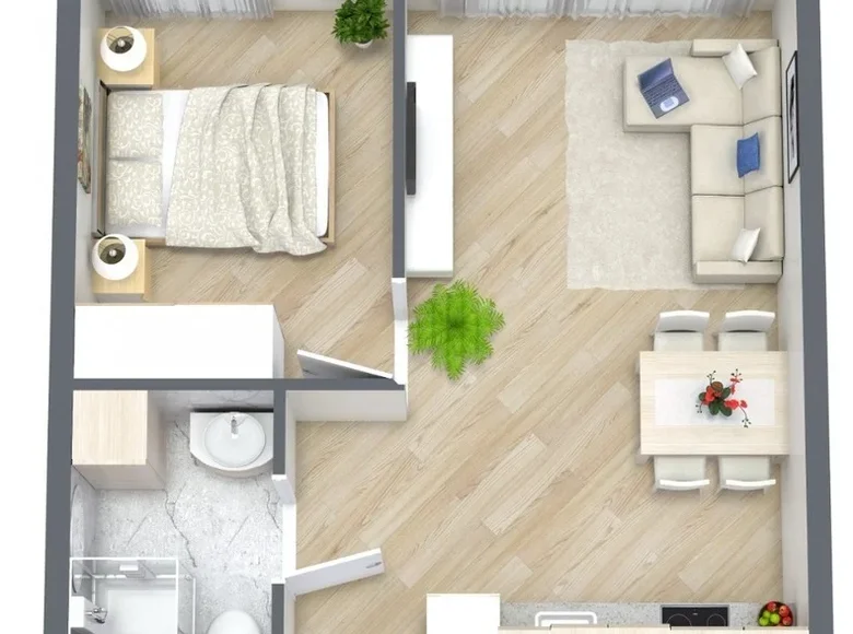 Wohnung 2 zimmer 37 m² Klaipeda, Litauen