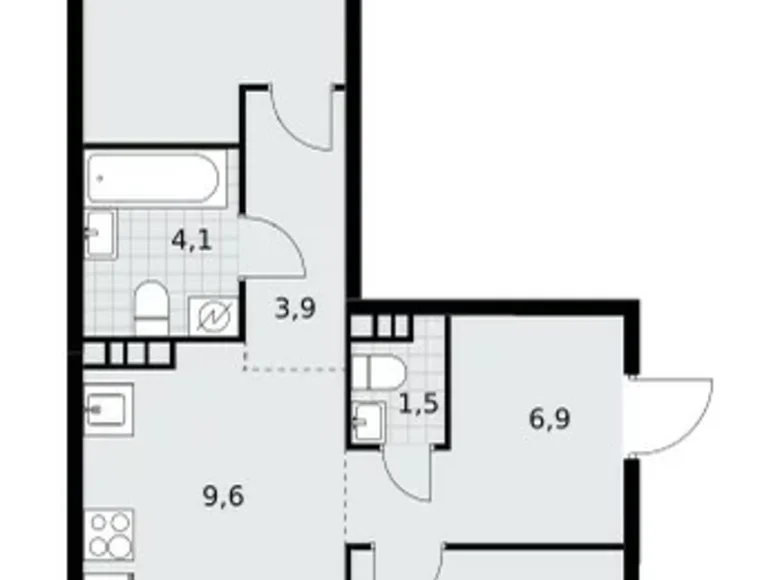 Apartamento 3 habitaciones 60 m² Postnikovo, Rusia