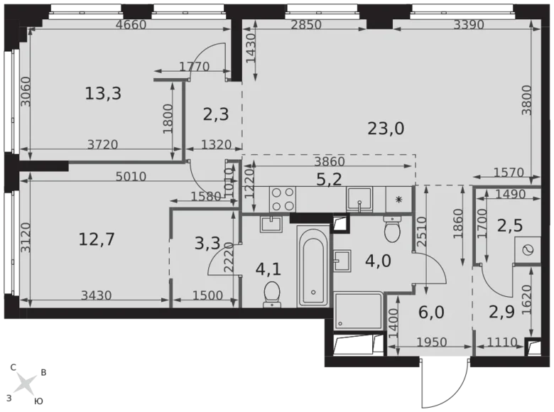 Wohnung 3 zimmer 79 m² Nordwestlicher Verwaltungsbezirk, Russland