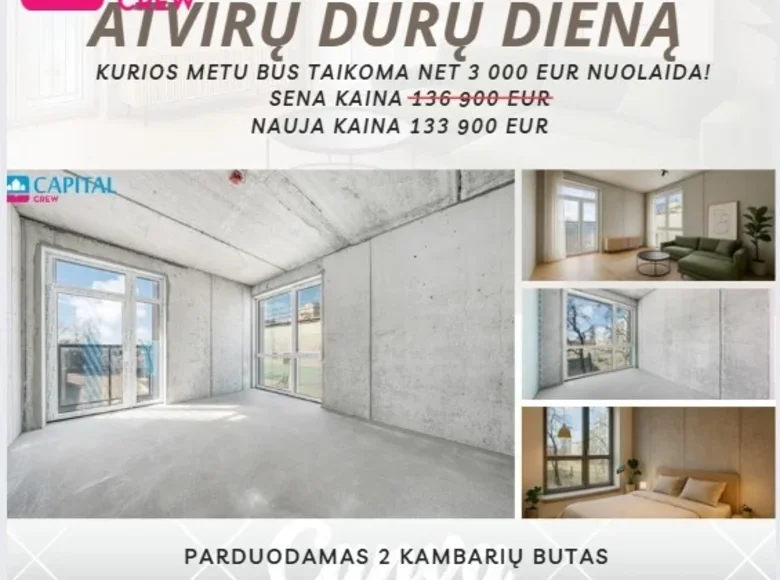 Apartamento 2 habitaciones 40 m² Vilna, Lituania