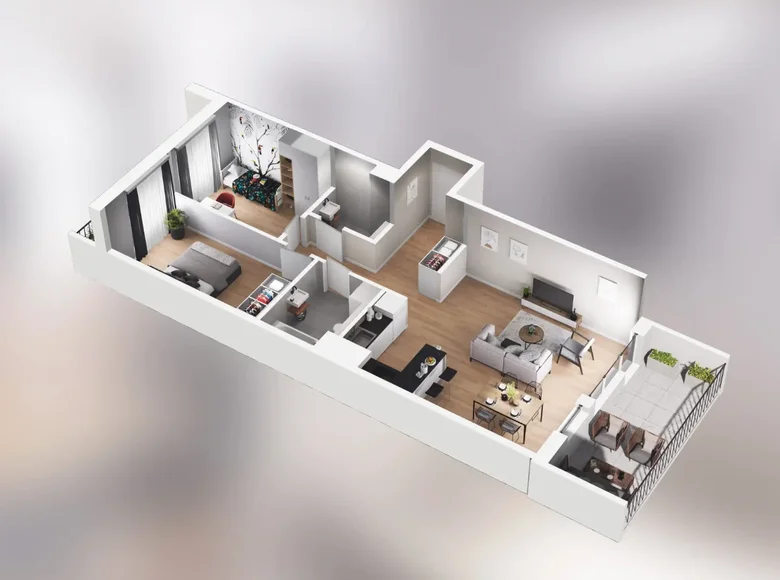 Apartamento 3 habitaciones 69 m² Poznan, Polonia