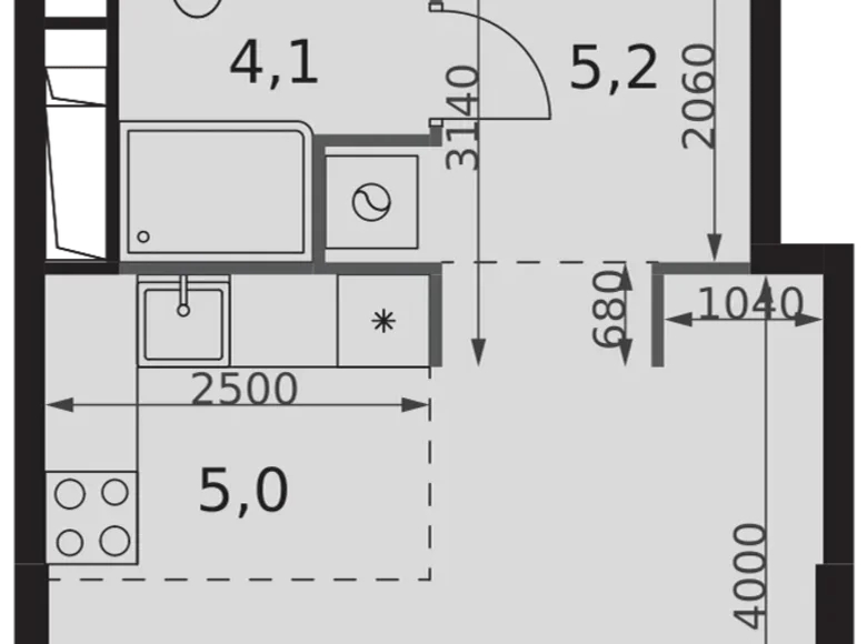 Kawalerka 1 pokój 29 m² North-Western Administrative Okrug, Rosja