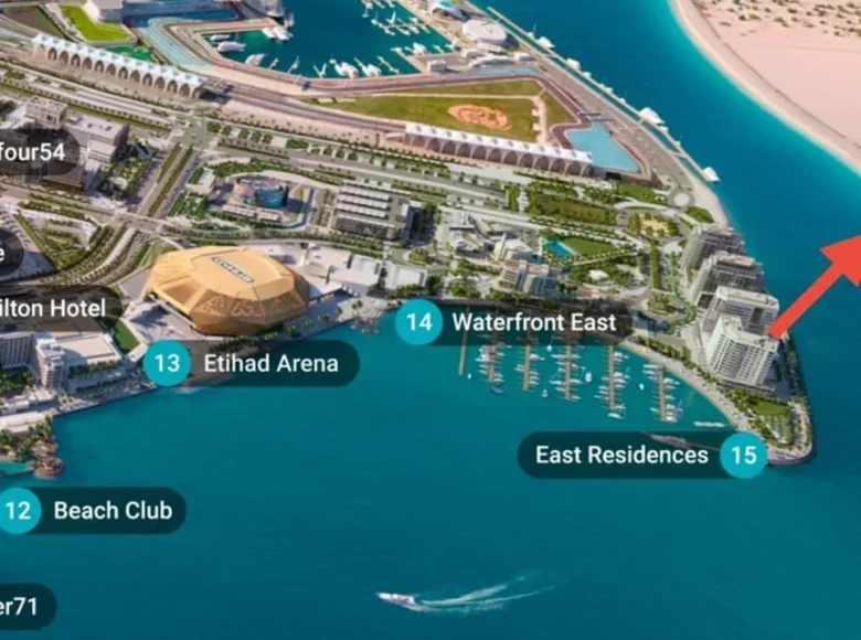 Apartamento 2 habitaciones 74 m² Abu Dabi, Emiratos Árabes Unidos