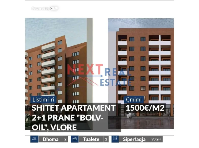 Квартира 3 комнаты 86 м² Влёра, Албания