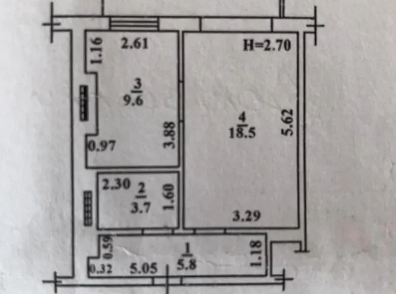 1 room apartment 40 m² Odesa, Ukraine