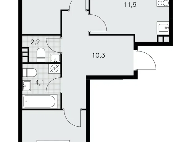 Wohnung 3 Zimmer 64 m² Moskau, Russland