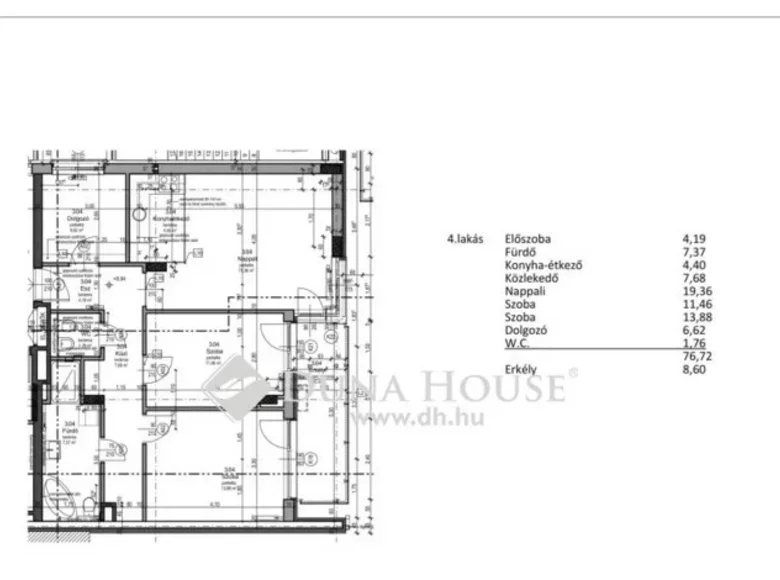 Apartment 81 m² Budapest, Hungary