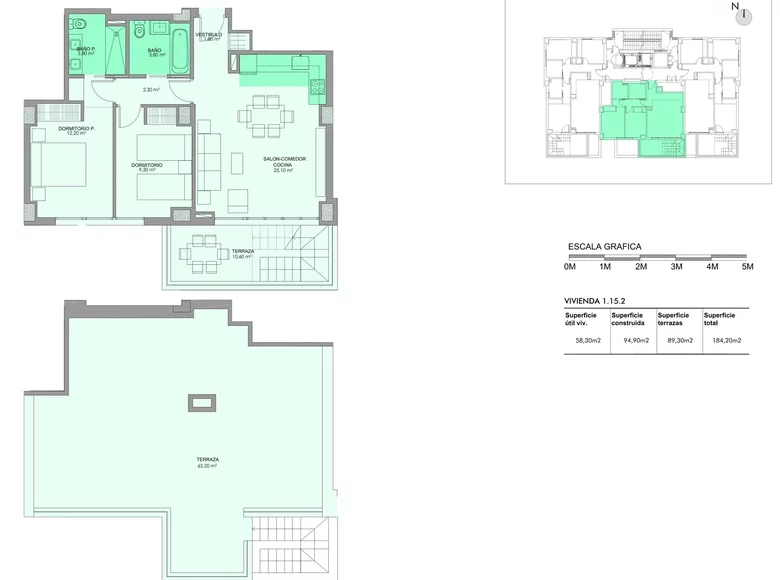 2 bedroom penthouse 184 m² Calp, Spain