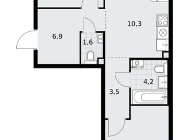 Mieszkanie 3 pokoi 61 m² Postnikovo, Rosja