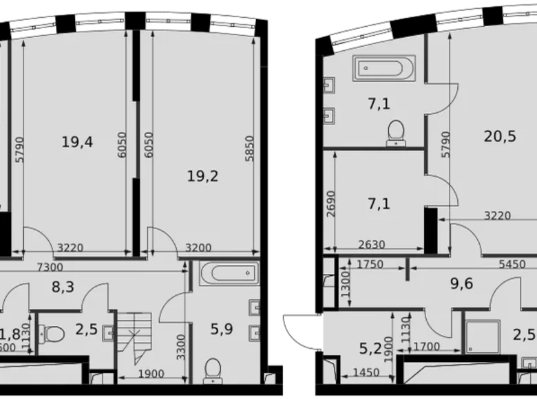 Apartamento 4 habitaciones 156 m² Moscú, Rusia