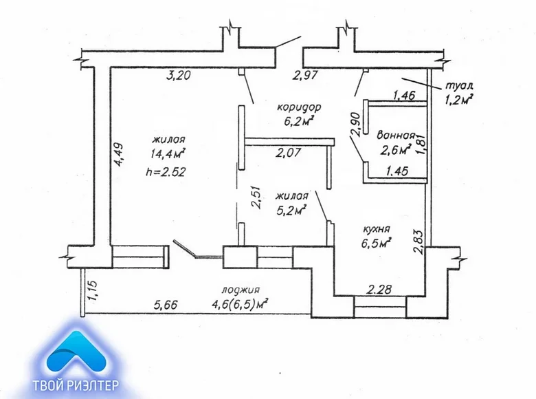 Wohnung 2 zimmer 36 m² Retschyza, Weißrussland