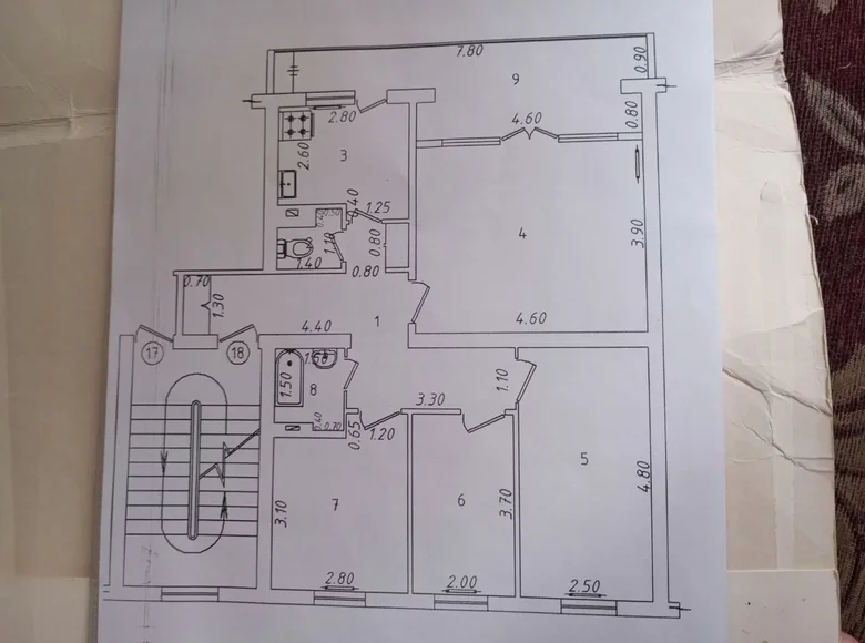 Квартира 4 комнаты 80 м² Ташкент, Узбекистан