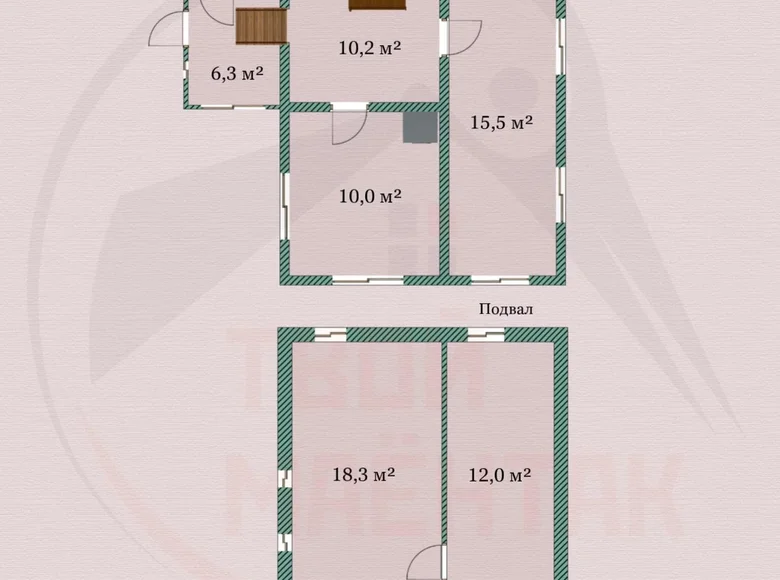 Casa 75 m² Piatryskauski siel ski Saviet, Bielorrusia