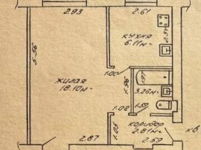 Apartamento 1 habitación 31 m² Gómel, Bielorrusia