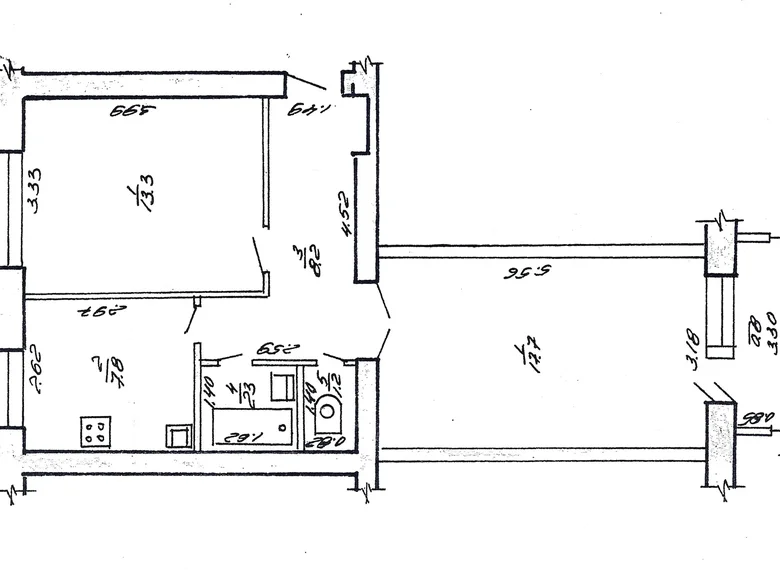 Mieszkanie 2 pokoi 51 m² Łohojsk, Białoruś