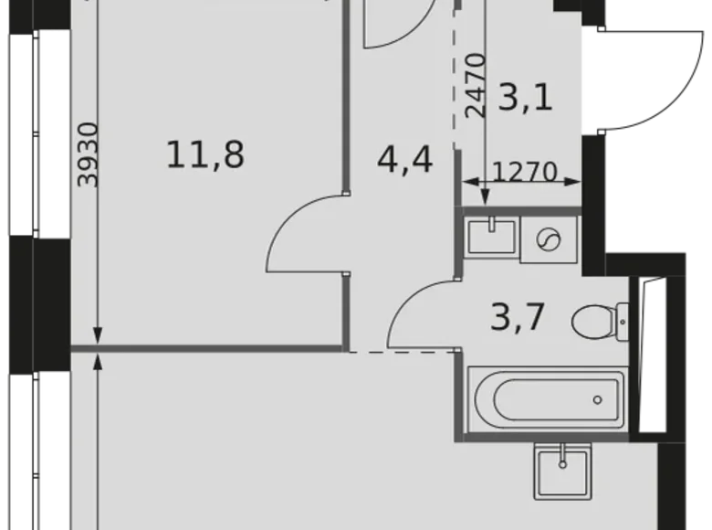 Apartamento 3 habitaciones 69 m² Moscú, Rusia