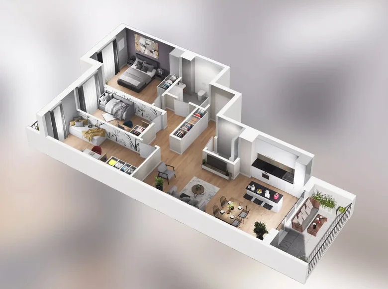 3 bedroom apartment 87 m² Poznan, Poland