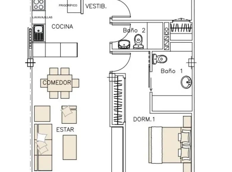 1 bedroom apartment 56 m² lAlfas del Pi, Spain