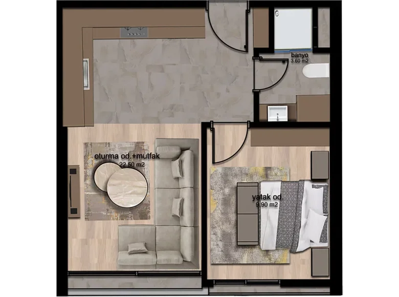 Apartamento 2 habitaciones 70 m² Provincia de Mersin, Turquía